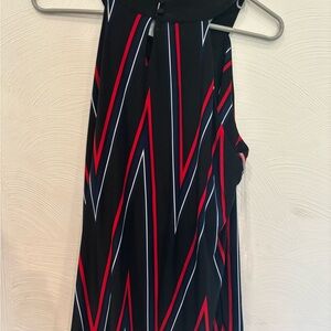 INC International Concepts Black Dress with Red and White Accents